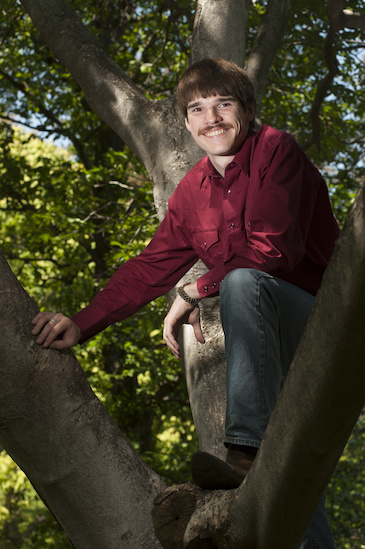 Andrew Magee, 2014 Goldwater Winner, in tree