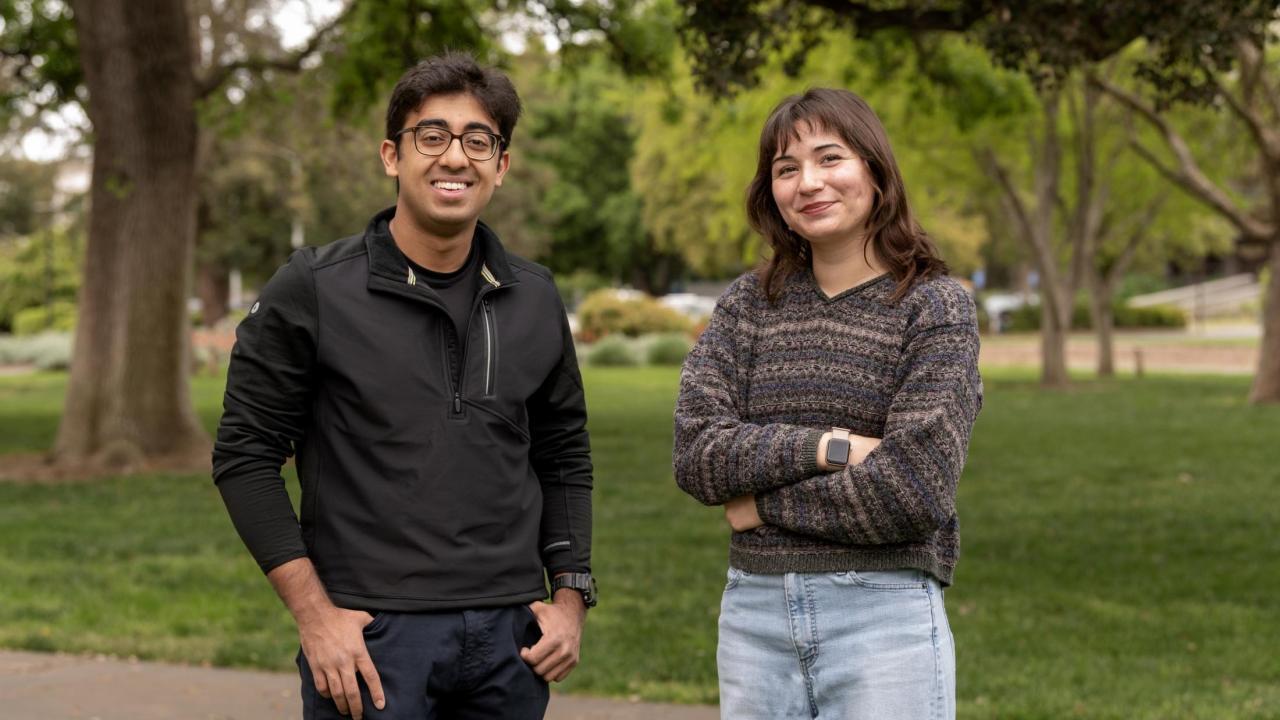 Goldwater Scholars Kush Narang and Azucena Virgen