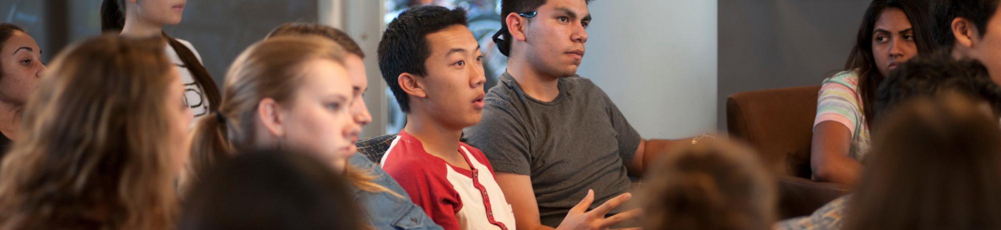 Students seated in a classroom