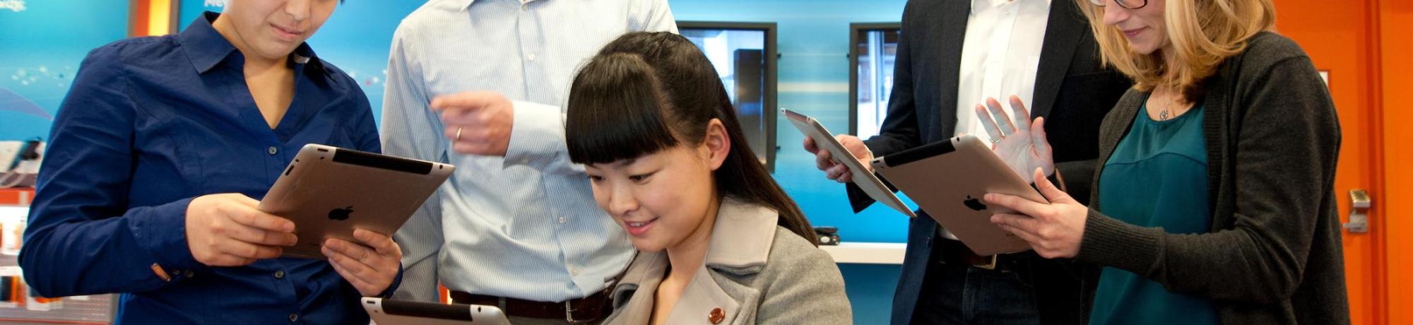 MBA students at AT&T store