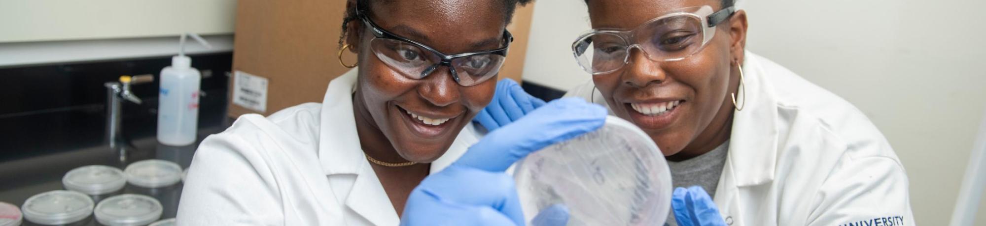 Student from HBCU initiative in the lab at UCD