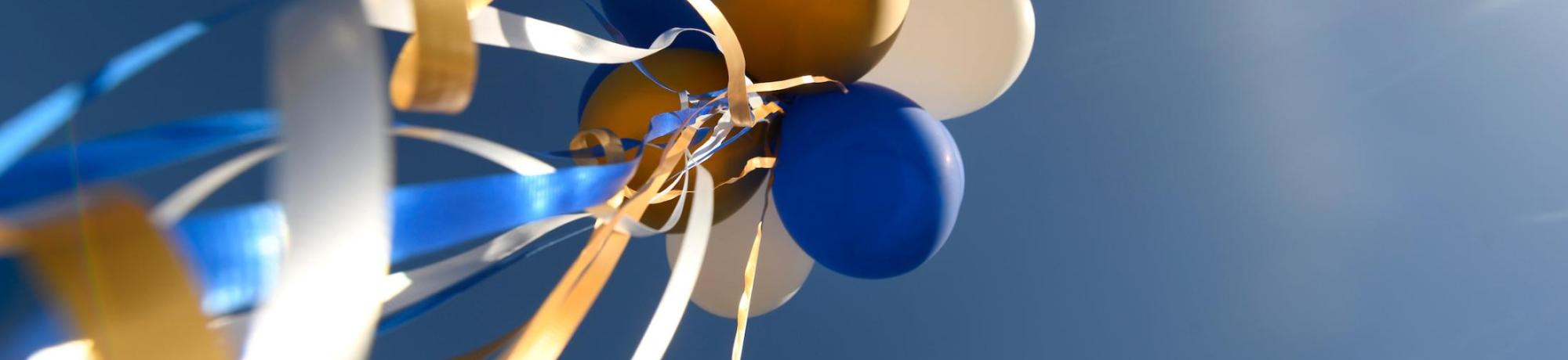 Blue and Gold balloons