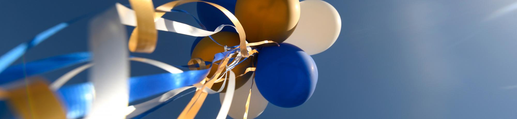 Blue and Gold balloons