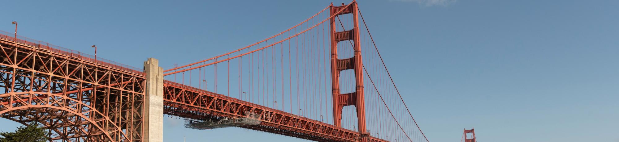 View of the Golden Gate Bridge and San Francisco Bay