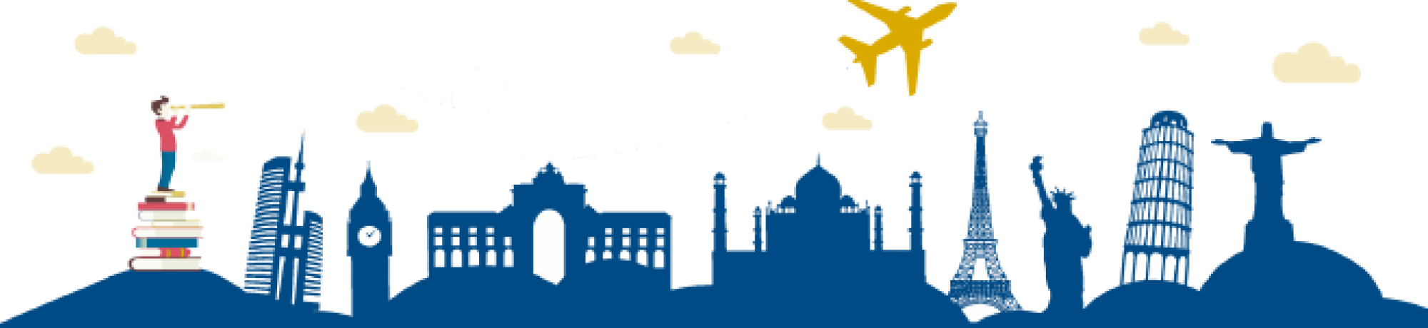 silhouette of international city skylines